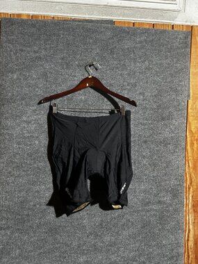 Canari Cycling Shorts Mens Medium Black Padded Chamois 8 Inseam Bike Stretch
